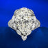 Luxurious Cluster-set High-carbon Imitation Diamond G Color 10*14mm Large Pear Cut Water Drop Engagement Ring