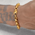 18K Gold-colored Handchain hip-hop titanium steel circular bracelet suitable for both men and women high-end O-shaped design - MOWTE