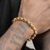 18K Gold-colored Handchain hip-hop titanium steel circular bracelet suitable for both men and women high-end O-shaped design - MOWTE
