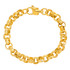18K Gold-colored Handchain hip-hop titanium steel circular bracelet suitable for both men and women high-end O-shaped design - MOWTE