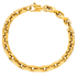 18K Gold-colored Handchain hip-hop titanium steel bracelet suitable for both men and women high-end O-shape