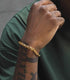 18K Gold-colored Handchain hip-hop titanium steel bracelet suitable for both men and women high-end O-shape