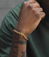 18K Gold-colored Handchain hip-hop titanium steel bracelet suitable for both men and women high-end O-shape