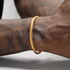 18K gold bracelet men and women hip-hop trend titanium Fried Dough Twists bangle adjustable opening