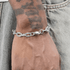Silver titanium steel 8-shaped spiral bracelet hip-hop trend personality O-shape splicing bracelet high-end feel without fading