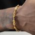 Silver titanium steel 8-shaped spiral bracelet hip-hop trend personality O-shape splicing bracelet high-end feel without fading
