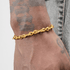 Silver titanium steel 8-shaped spiral bracelet hip-hop trend personality O-shape splicing bracelet high-end feel without fading
