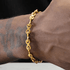Silver titanium steel 8-shaped spiral bracelet hip-hop trend personality O-shape splicing bracelet high-end feel without fading