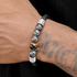 Purple Pearl Bracelet for Men Trendy Retro Versatile Weaving Rope Tiger Eye Stone Bracelet Women's High End Bracelet - MOWTE