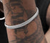 6mm snake bone chain bracelet men's hip-hop fashion S925 pure silver thick bracelet women's high-end feel non allergic - MOWTE