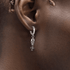 S925 sterling silver cross earrings men's and women's trendy personalized earrings skull head earrings - MOWTE
