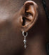 S925 sterling silver cross earrings men's and women's trendy personalized earrings skull head earrings - MOWTE