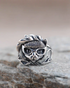 S925 pure silver precision kitten pirate Zoro eyes cat mouth for wealth cat men and women ring