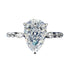 Fashionable and luxurious S925 silver inlaid high carbon diamond water droplet 8 * 12 ring - MOWTE