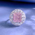 New Rich Lady's Happy Luxury Cherry Blossom Pink 10 * 12 Pink Diamond Ring