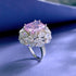 New Rich Lady's Happy Luxury Cherry Blossom Pink 10 * 12 Pink Diamond Ring