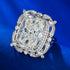 925 silver 10 * 14mm diamond G color high carbon diamond ring