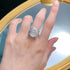 925 silver 10 * 14mm diamond G color high carbon diamond ring