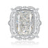 925 silver 10 * 14mm diamond G color high carbon diamond ring