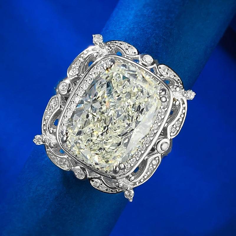 925 silver 10 * 14mm diamond G color high carbon diamond ring