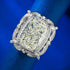 925 silver 10 * 14mm diamond G color high carbon diamond ring