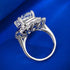 925 silver 10 * 14mm diamond G color high carbon diamond ring