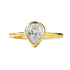 New S925 Silver Plated Gold 5 * 7 Pear Shaped Cutting Exquisite Versatile Basic Style Stackable Ring