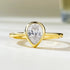 New S925 Silver Plated Gold 5 * 7 Pear Shaped Cutting Exquisite Versatile Basic Style Stackable Ring