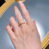 New 7pc heart-shaped high carbon diamond S925 silver plated gold ring basic stackable ring