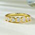 New 7pc heart-shaped high carbon diamond S925 silver plated gold ring basic stackable ring