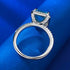 S925 Silver 8 * 8 Ocean Blue Diamond Ring Daily Fashion Rich Lady Style - MOWTE