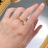 Heart-shaped high carbon diamond S925 silver plated gold ring basic stackable ring