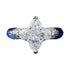 Four cornered irregular high carbon diamond ring for women 925 silver daily outfit