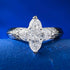 Four cornered irregular high carbon diamond ring for women 925 silver daily outfit