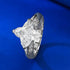 Four cornered irregular high carbon diamond ring for women 925 silver daily outfit