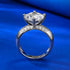 Four cornered irregular high carbon diamond ring for women 925 silver daily outfit