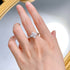 Four cornered irregular high carbon diamond ring for women 925 silver daily outfit