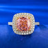 8 * 8 Fat Fang Papalacha High Carbon Diamond S925 Silver Engagement Ring - MOWTE