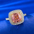 8 * 8 Fat Fang Papalacha High Carbon Diamond S925 Silver Engagement Ring - MOWTE