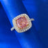 8 * 8 Fat Fang Papalacha High Carbon Diamond S925 Silver Engagement Ring - MOWTE