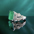 S925 pure silver exquisite top-level simulation emerald cut 10 * 12 rectangular luxury ring