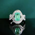 New Paraiba Color 5 * 7mm 925 Silver Female Design Fashionable Ring