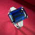 New S925 Silver Emerald Cut 10 * 14 Royal Blue Ring for Women - MOWTE