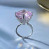925 Silver Top Luxury Set Large Diamond Ring 15 * 15 High Carbon Diamond Wedding Ring Engagement Ring - MOWTE