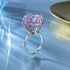 925 Silver Top Luxury Set Large Diamond Ring 15 * 15 High Carbon Diamond Wedding Ring Engagement Ring - MOWTE