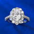 New high carbon diamond ring 7 * 9 oval white diamond ice flower cut wedding ring for women - MOWTE