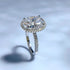 New 925 silver 9 * 12 oval pigeon egg high carbon diamond ring fashionable simple daily wear ring - MOWTE