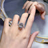 New 925 silver 9 * 12 oval pigeon egg high carbon diamond ring fashionable simple daily wear ring - MOWTE