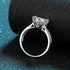 S925 sterling silver ring women's 3-carat moissanite diamond ring six claw wedding ring - MOWTE
