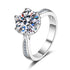 S925 sterling silver ring women's 3-carat moissanite diamond ring six claw wedding ring - MOWTE